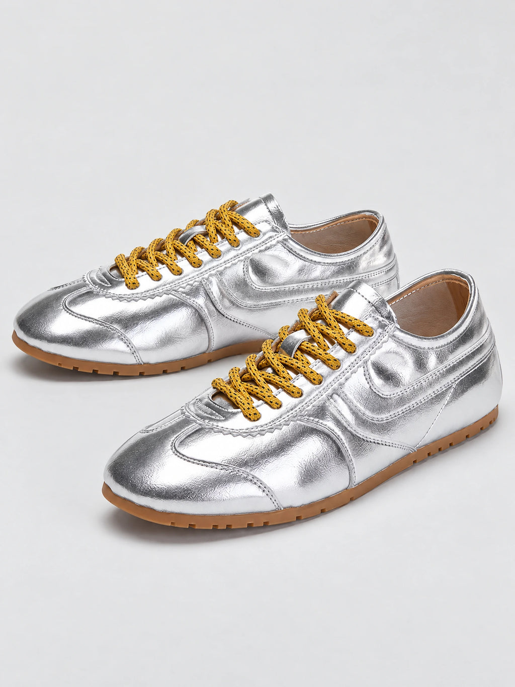 Gray Gats Shoes leather lace-up sneakers shown as a pair in a studio product photo.